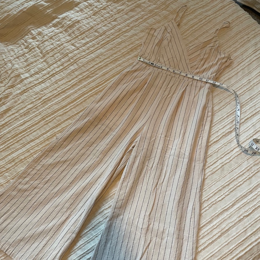 CREAM STRIPE JUMPSUIT